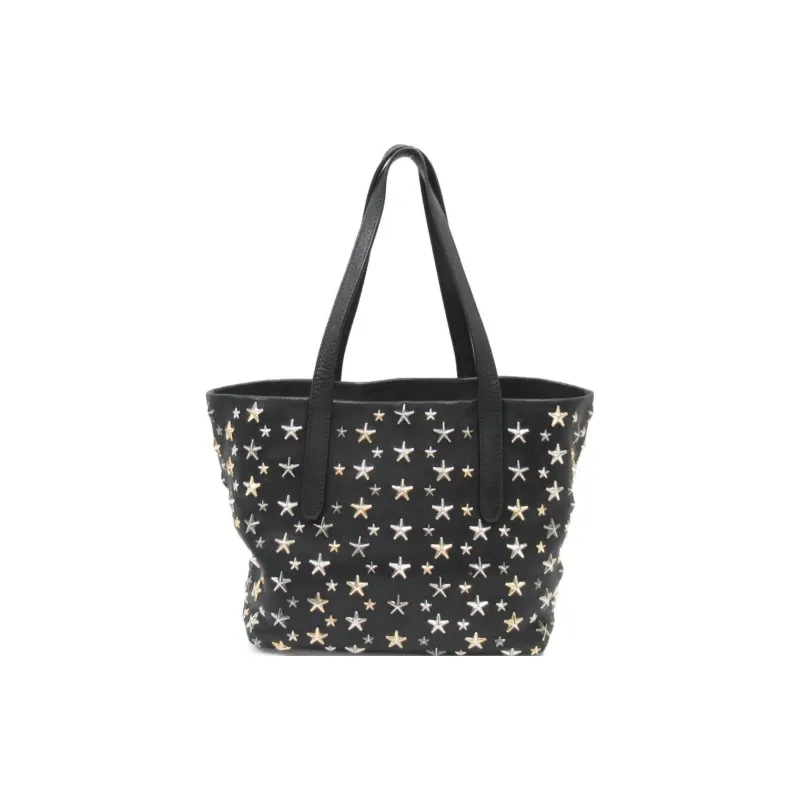 Jimmy Choo Leather Tote Bag Shopping Bag Handbag Regular Women's Black-1