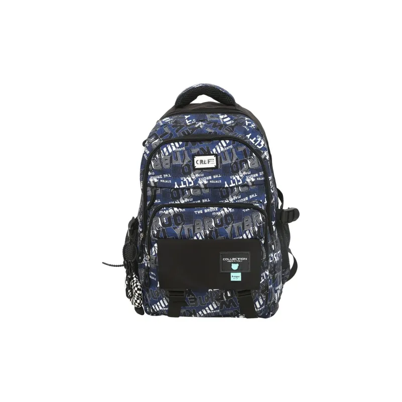 KAKAXI Nylon Backpack Laptop Bag Regular Unisex Black/Light Blue/Dark Blue/White-4