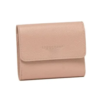 LONGCHAMP Cow Leather Wallet Regular Women's Soft Pink