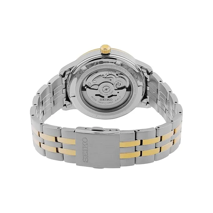SEIKO Automatic Mechanical Movement Stainless Steel Strap Watch Men's Watches White Dial-1