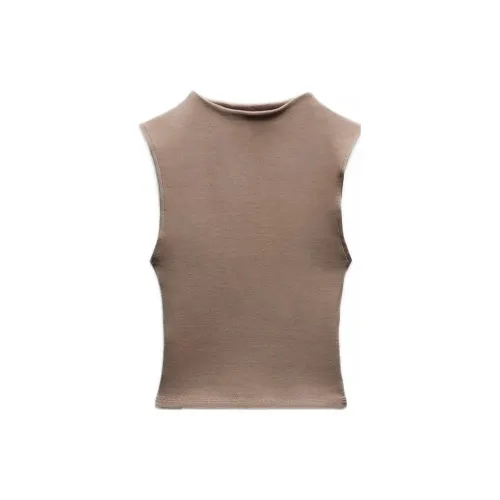 ZARA Tank Tops Women's Gray