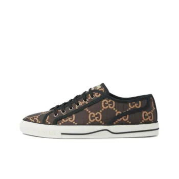 GUCCI Tennis 1977 Low 'GG Monogram Ebony Beige'