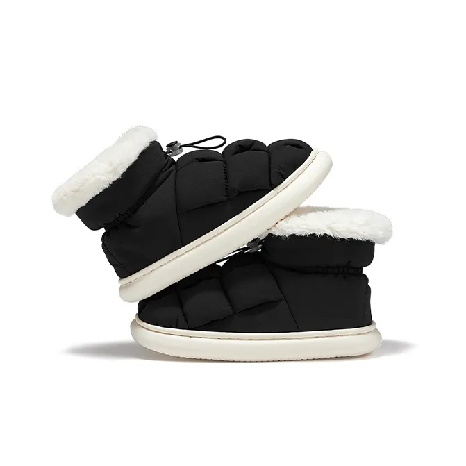 Feiyue Tofu Insulated Shoe Water-Resistant Mid-Top Casual Shoes Women's Black-4