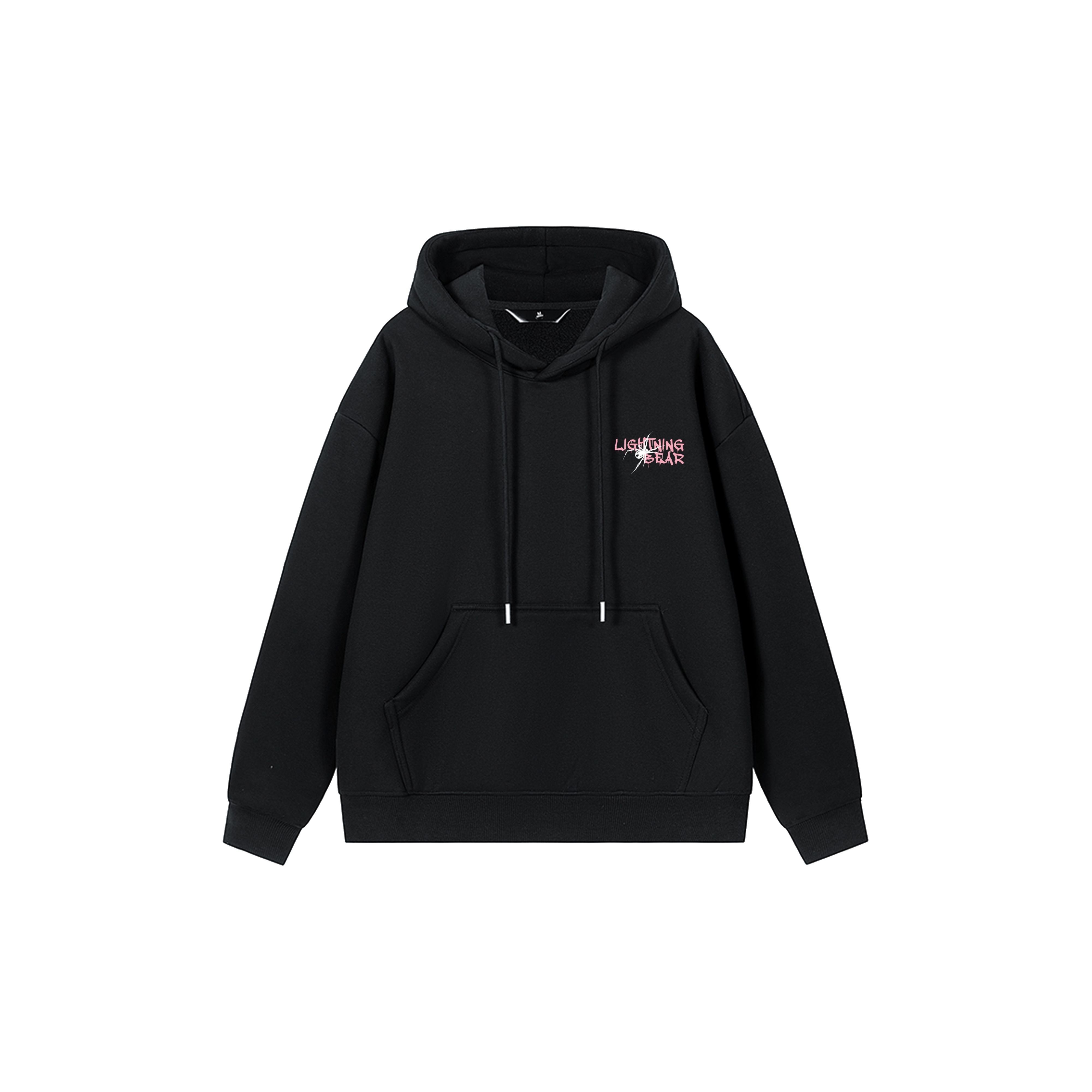 LIGHTNING BEAR Sweatshirts Unisex Black (Fleece-Lined and