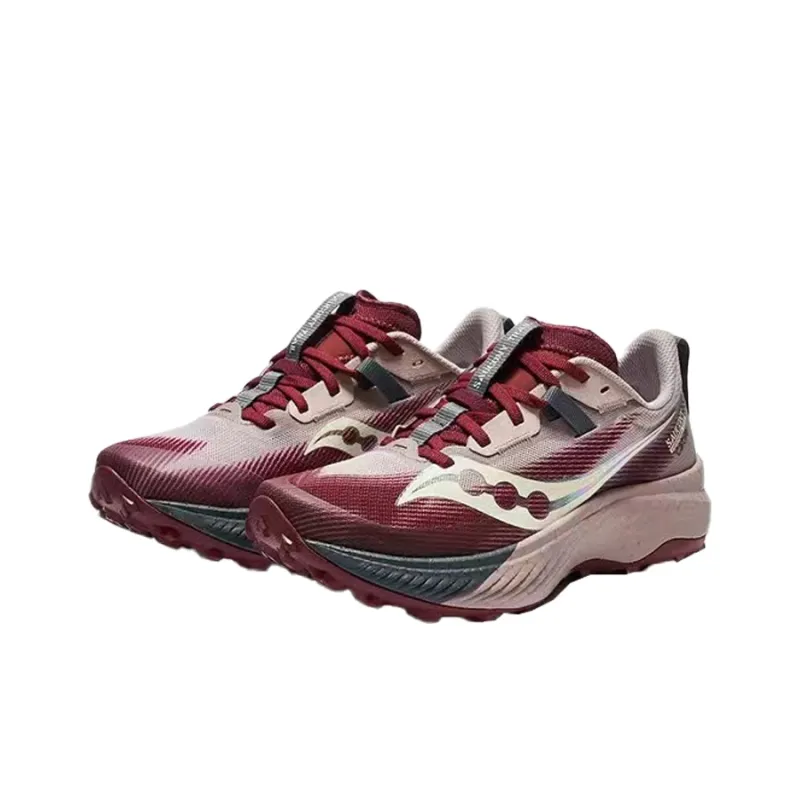 Saucony ENDORPHIN EDGE Slip Resistant Low Top Running Shoes Women's Beige Red-2