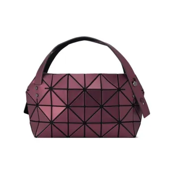 ISSEY MIYAKE Boston Polyvinyl Chloride Boston Bag Shoulder Bag Handbag Regular Women's Burgundy