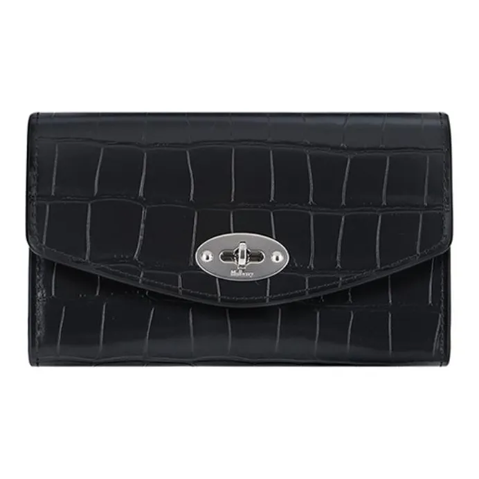 Mulberry Darley Calfskin Wallet Women's Black-0