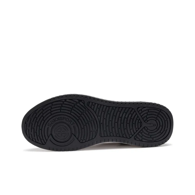 SAIQI Low Top Skateboard Shoes Men's Panda Black-4