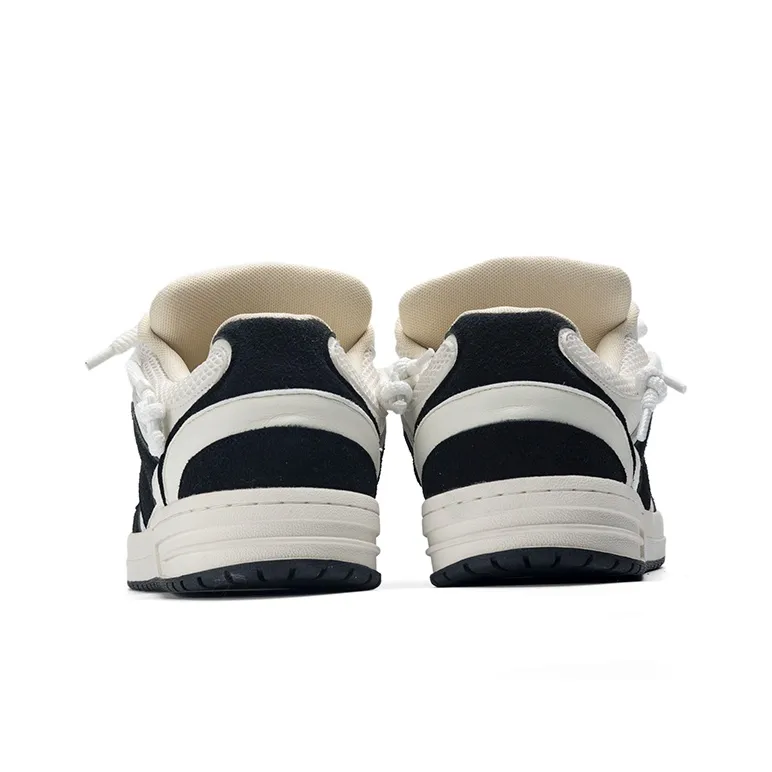 Fang Sanhuo Puffy Shoes Anti Slip Wear Resistant Low Top Skateboard Shoes Unisex White-3