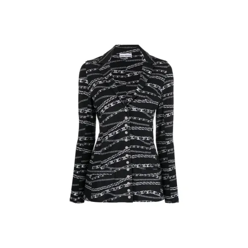 Rabanne Chain-print Long-sleeve Blazer