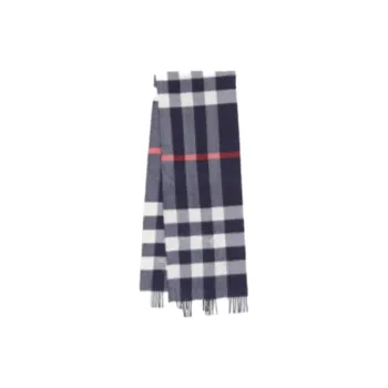 Burberry Checked Fringed-Edge Scarf