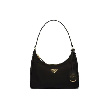 PRADA Re Edition Recycled Nylon One Shoulder Handbags Mini Women's Black
