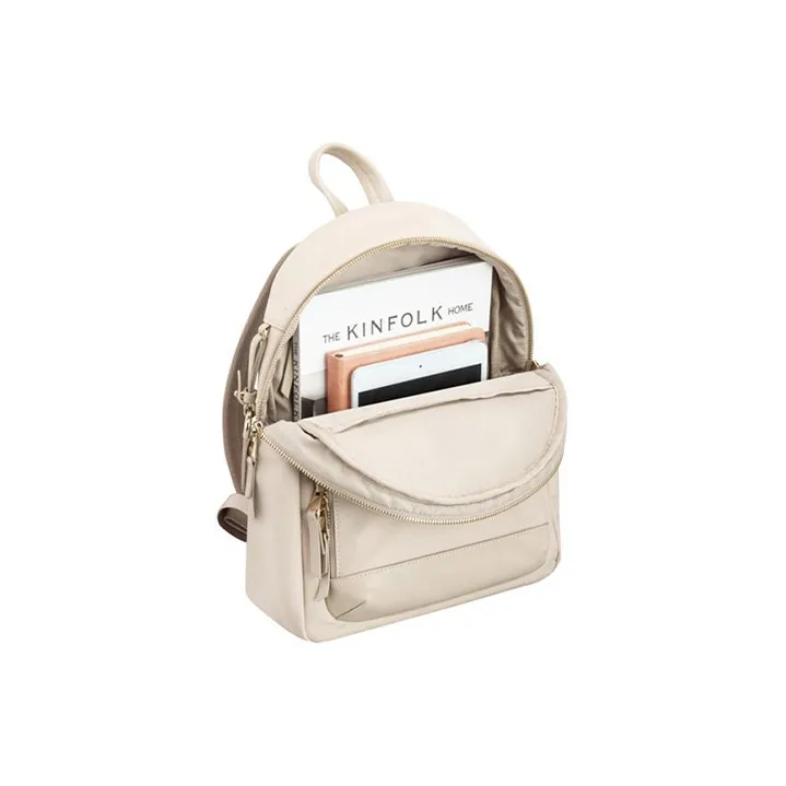 SAMSONITE KHALEESI Fabric Cow Leather Patchwork Laptop Backpack Regular Women's Ivory White-4