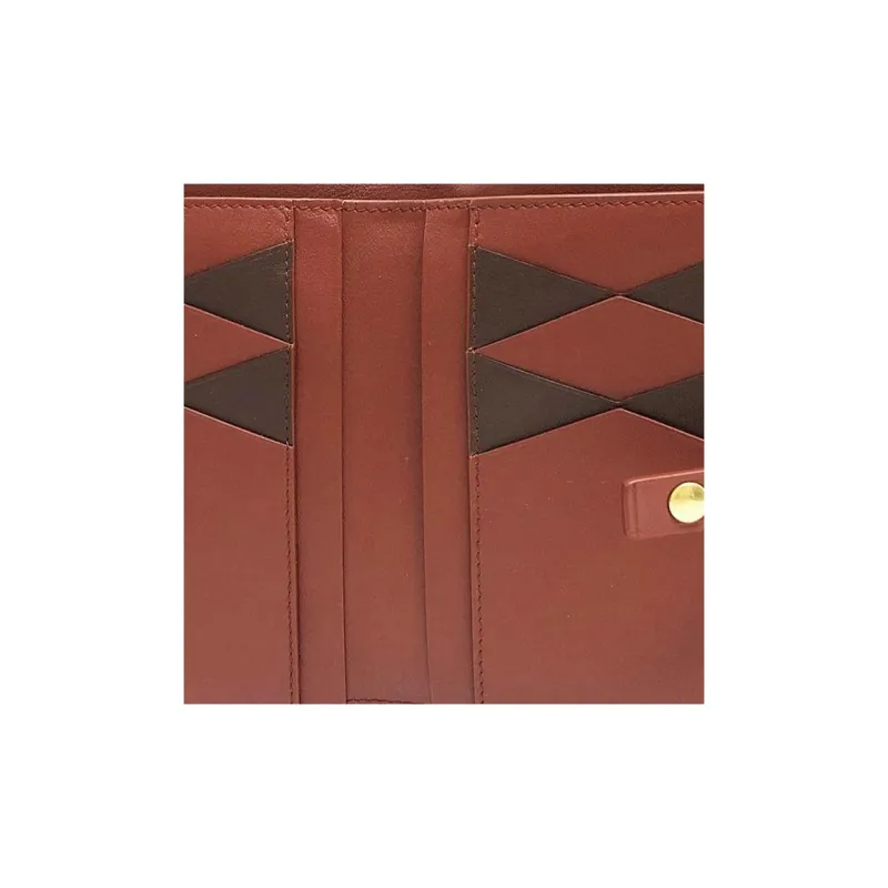 Bottega Veneta Calfskin Wallet Women's Brick & Brown-5