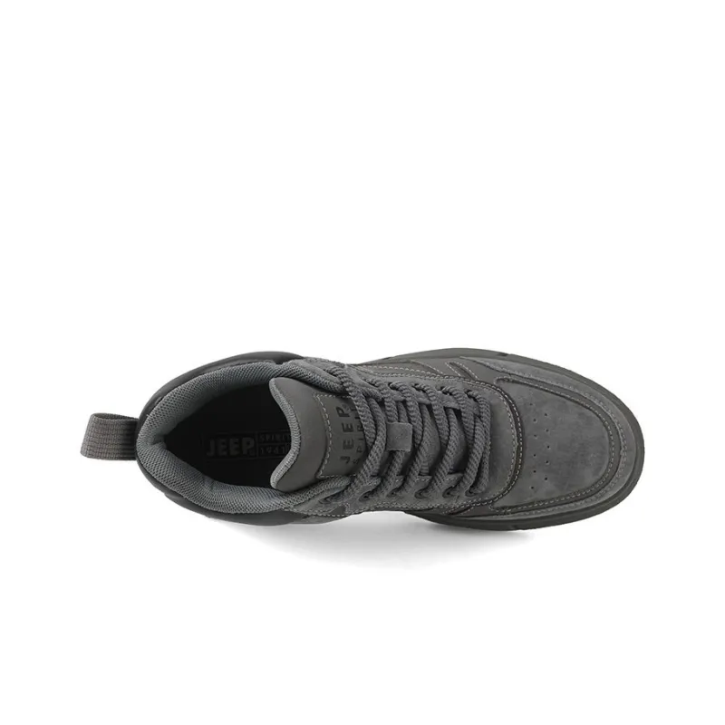 JEEP SPIRIT Slip Resistant, Abrasion Resistant, Waterproof, Lightweight Mid Top Casual Shoes Men's Climbing Gray-3