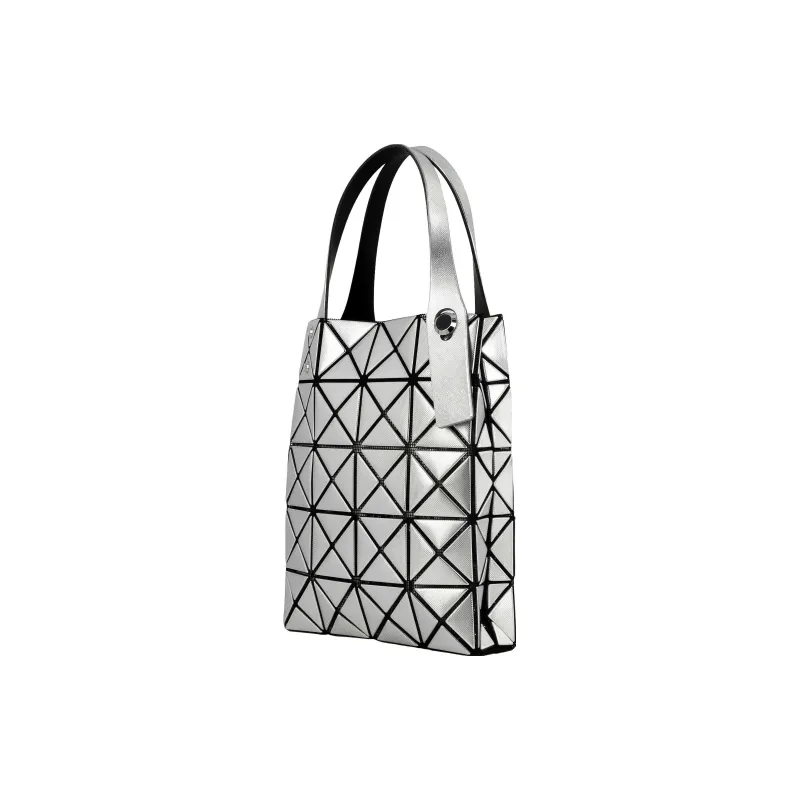 ISSEY MIYAKE PLATINUM COFFRET Polyurethane Mini Tote Handbag Regular Women's Silver-1