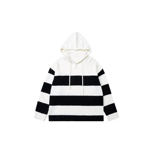 WAYNEXZAVIER Sweaters Men Black/White Stripe