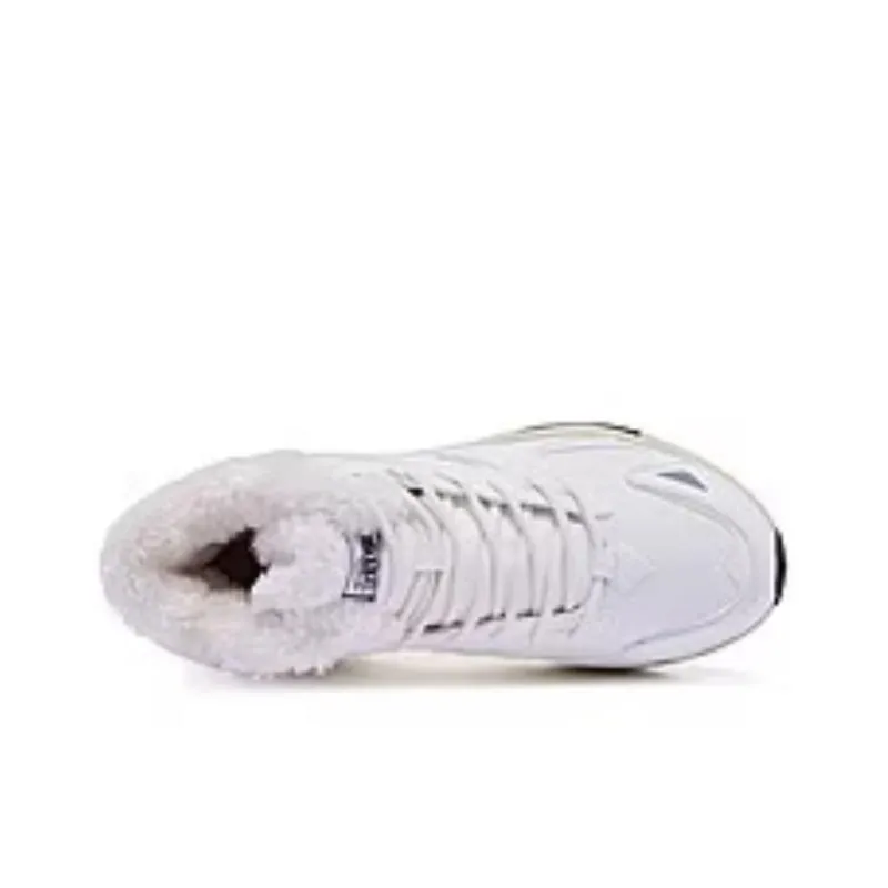 QIAODAN Slip Resistant High Top Casual Shoes Women's Ivory/Cocoa-4