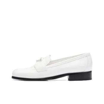 PRADA Patent Leather Loafers 'White' Women's