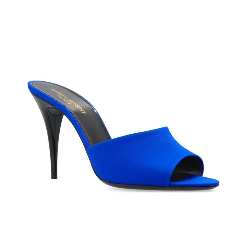 SAINT LAURENT LA 16 Silk Heeled Mules-2