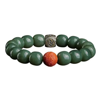 Yi Mingju Bracelets Green Jade Unisex