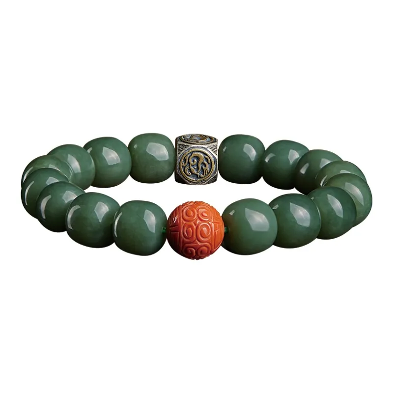 Yi Mingju Bracelets Green Jade Unisex-0