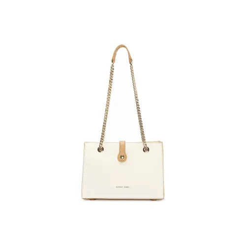 Playboy Synthetic Leather Crossbody Bag Large Size Women's Ecru