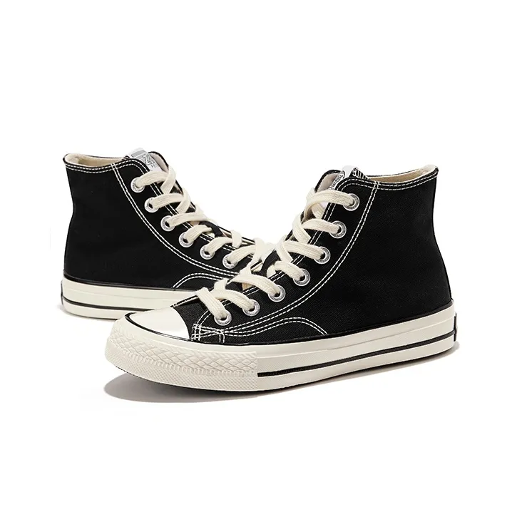 Feiyue High Top Canvas Shoes Unisex Vintage Black-3