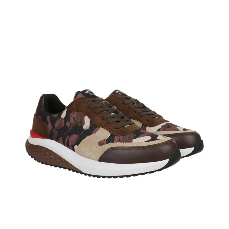 MBT Curved Sole Platform TIANO Low Top Running Shoes Men's Brown-2