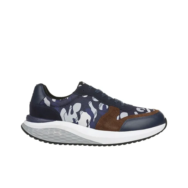 MBT Curved Sole Platform TIANO Low Top Running Shoes Men's Blue-1