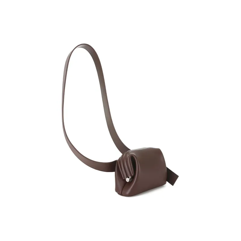 OSOI PECAN BROT Leather Shoulder Bag, Crossbody Bag Regular Women's Brown-1