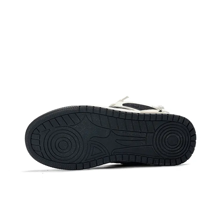 Fang Sanhuo Puffy Shoes Anti Slip Wear Resistant Low Top Skateboard Shoes Unisex White-5