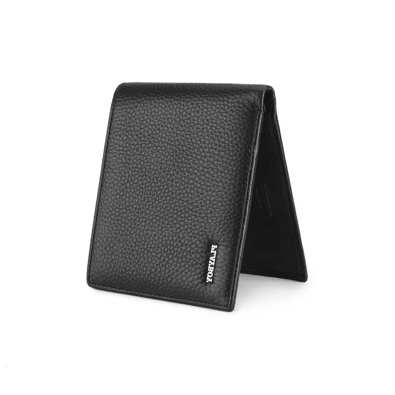 Playboy Top Grain Cow Leather Wallet Men's Black-2