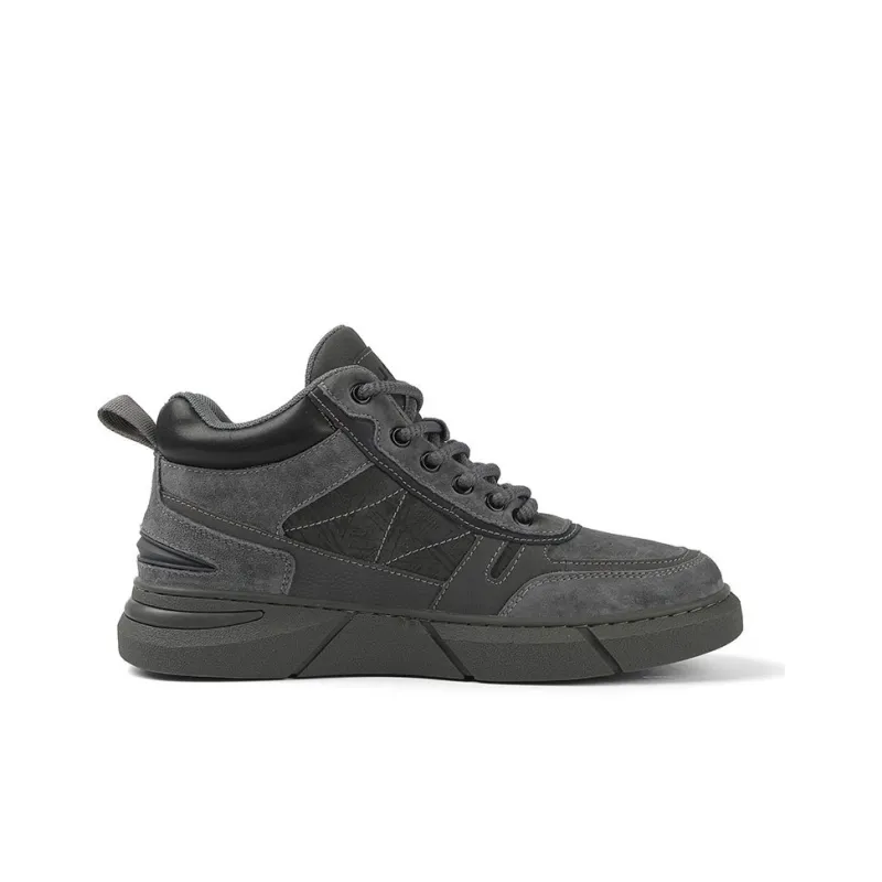 JEEP SPIRIT Slip Resistant, Abrasion Resistant, Waterproof, Lightweight Mid Top Casual Shoes Men's Climbing Gray-1