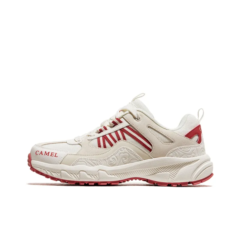 CAMEL Low-Top Outdoor Shoes Women's Beige White Red-0