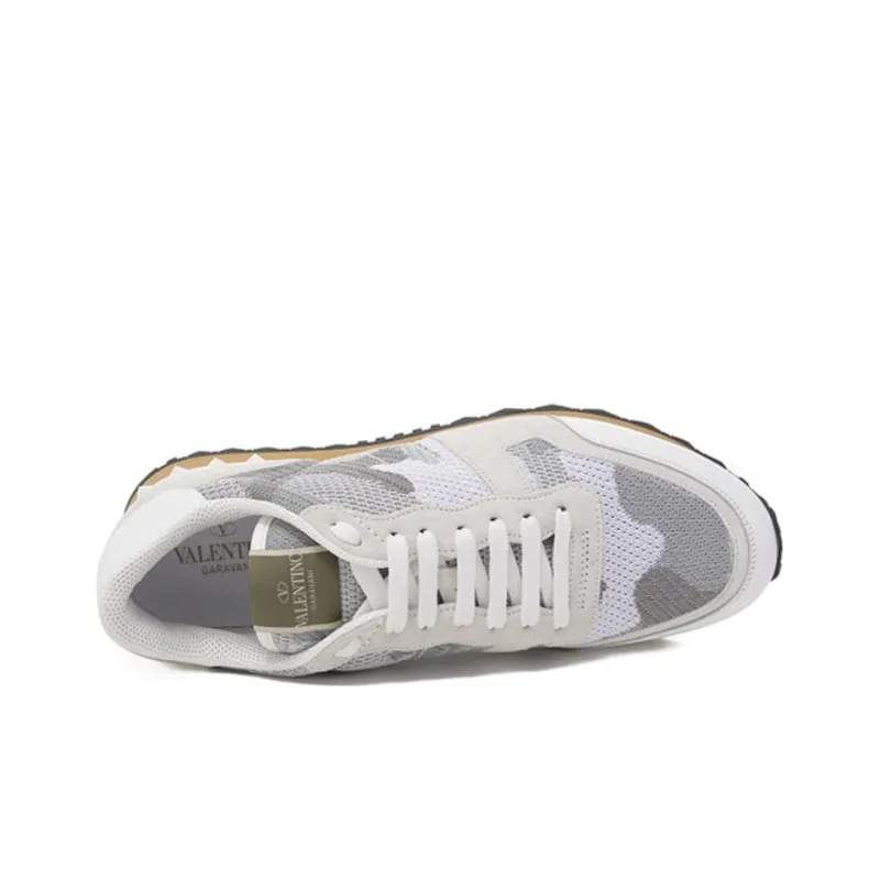 Valentino Garavani Rockrunner Camouflage Lace Up Sneakers-4