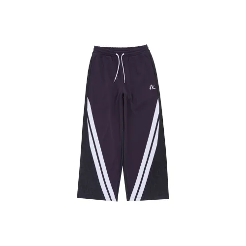 Nerdy Casual Pants Unisex Dark Purple