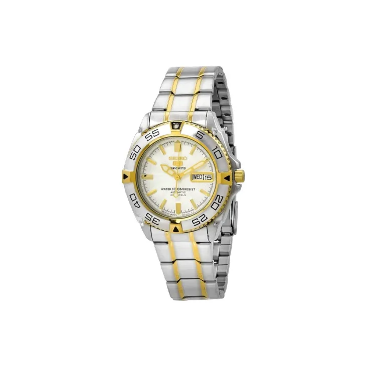 SEIKO Automatic Mechanical Movement Stainless Steel Strap Watch Men's Watches White Dial SNZB24J1-0