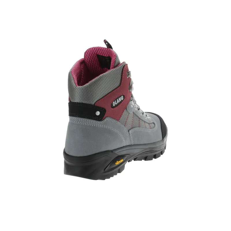 OLANG High Top Outdoor Shoes Unisex Gray Red-2