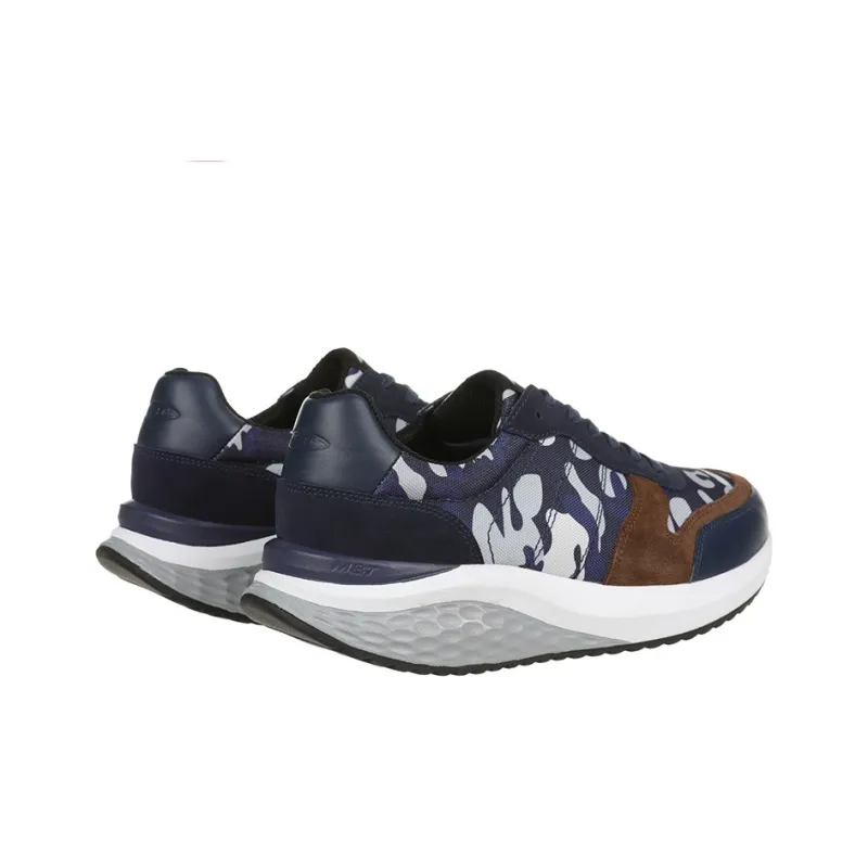 MBT Curved Sole Platform TIANO Low Top Running Shoes Men's Blue-3