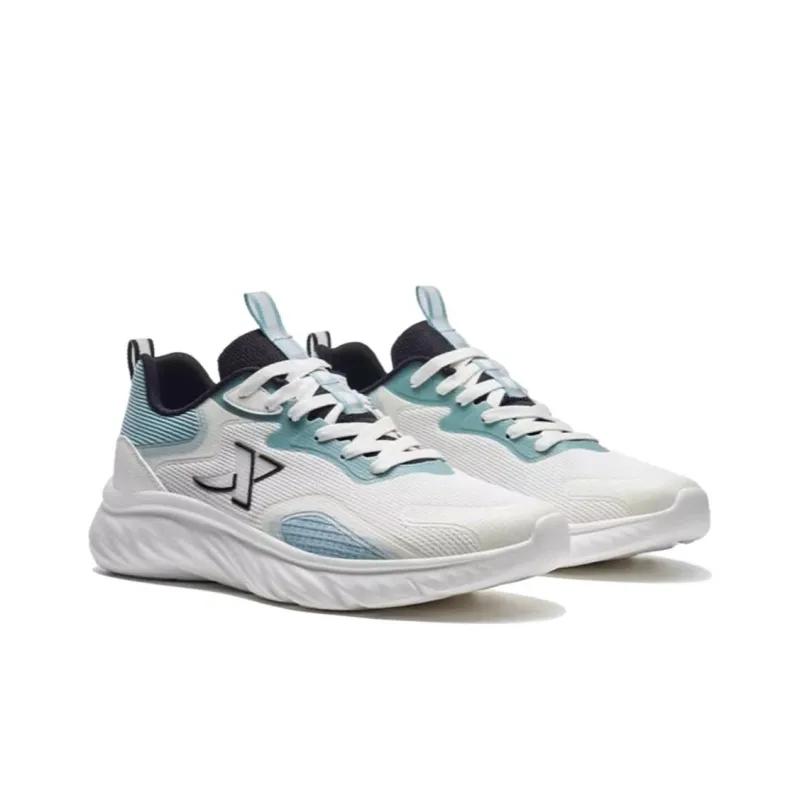 XTEP Shuyue1.5 Cushioned Slip Resistant Abrasion Resistant Low Top Running Shoes Men's White Blue-3