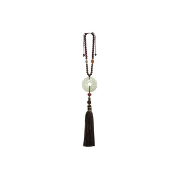 Moonstone Edge Hetian Jade Pendants Unisex Pale Greenish White Jade