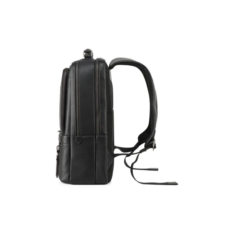 SAMSONITE Fabric With Cow Leather Backpack Regular Men's Black-2