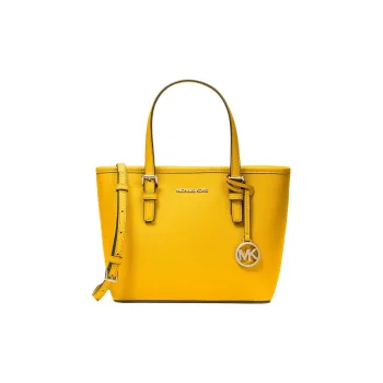 MICHAEL KORS Jet Set Travel Leather Tote Bag, Shopping Bag, One Shoulder Handbag Mini Women's Jasmine Yellow