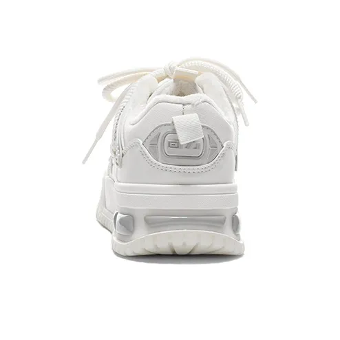 Warrior Small White Shoes Anti Slip And Wear Resistant Breathable Low Top Skateboard Shoes Women's Milk White-2