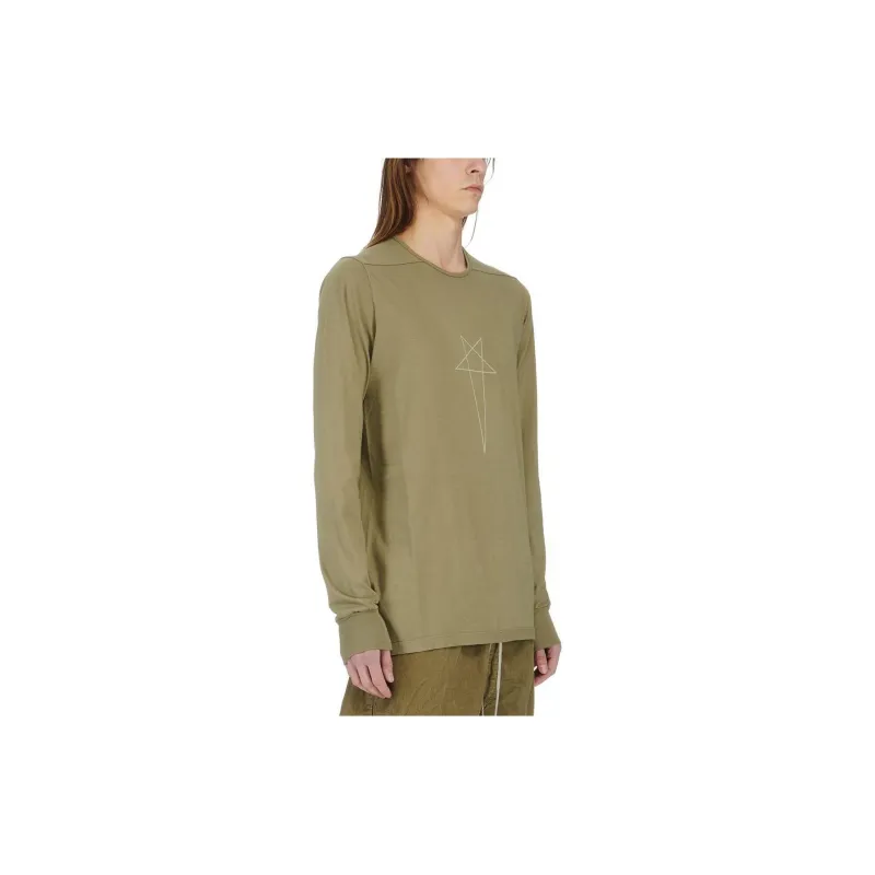 Rick Owens DRKSHDW Pentagram Logo print Cotton T shirt-2