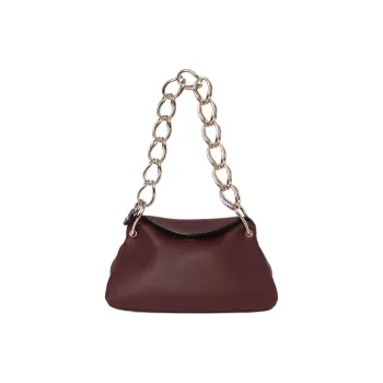 Chloe Juana Shiny Calfskin Shoulder Bag Crossbody Bag Handbag Mini Women's Burgundy