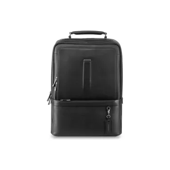 SAMSONITE Fabric With Cow Leather Backpack Regular Men's Black