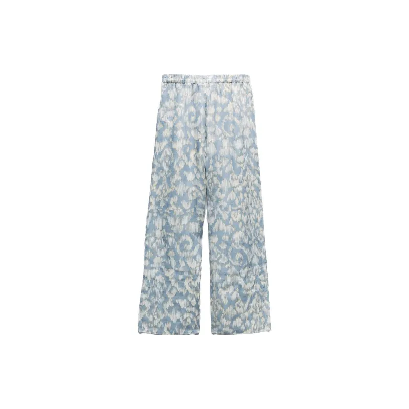 ZARA Casual Pants Women's Aqua Blue-1
