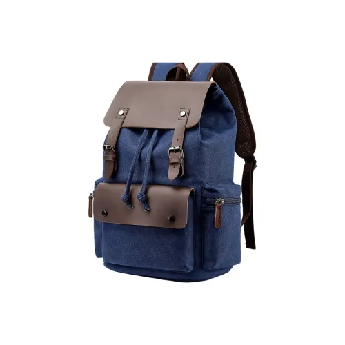 ALNI BITTON Fabric Bonded Microfiber Synthetic Leather Backpack Regular Men's Blue/Army Green/Khaki/Coffee/Black
